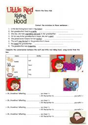 English Worksheet: little red riding hood