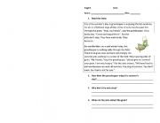 English Worksheet: The Grasshopper and the Ants