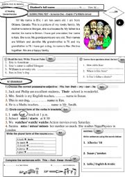 English Worksheet: Global TEST FOCUS MIDDLE SCHOOL 