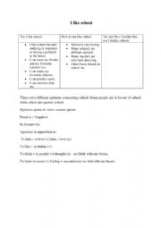 English Worksheet: Do you like school? 