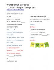 English Worksheet: book day song