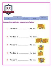 English Worksheet: prepositions and past simple quiz