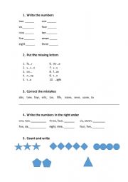 English Worksheet: 1-10 worksheet