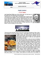 English Worksheet: ENGLISH LITERATURE