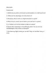English Worksheet: travelling