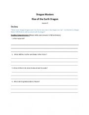 English Worksheet: Dragon master