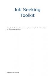 Job Seeking Toolkit - Career Planning