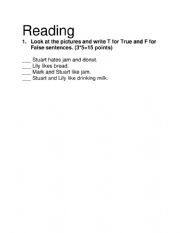 English Worksheet: Food and drinks 