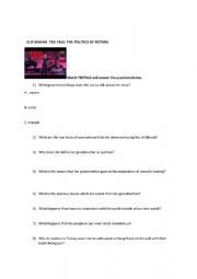 English Worksheet: TEDTALK Elif Shafak: Politics of Fiction