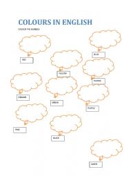 English Worksheet: Colours 