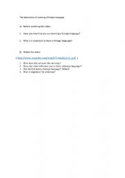 English worksheet: Foreign language