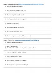 English Worksheet: Casper - Pleasure to Meet You & The New Girl - Video Activity