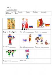 English Worksheet: where are you from?