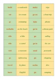 holiday activities (collocations)