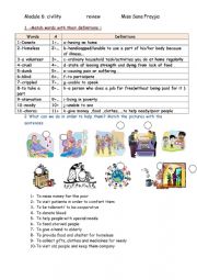 English Worksheet: Voluntary work review