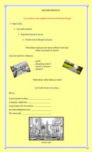 English Worksheet: NEIGHBOURHOODS