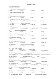 English Worksheet: Placement test