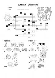 Summer crossword