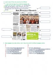English Worksheet: News articles