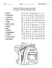 English Worksheet: back to school 