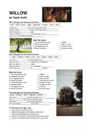 English Worksheet: Willow by Taylor Swift