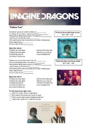 English Worksheet: Follow You by Imagine Dragons
