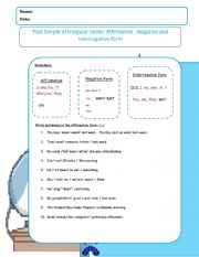 IRREGULAR VERBS DRILLS