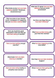 English Worksheet: Present Perfect Continuous