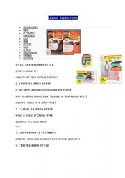 English Worksheet: Create a broruche