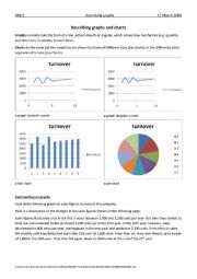 English Worksheet: Describing charts 