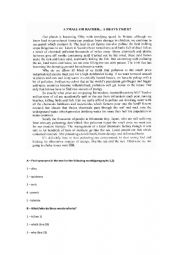 English Worksheet: Worksheet on Pollution