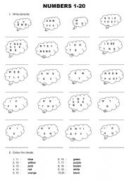 English Worksheet: Numbers