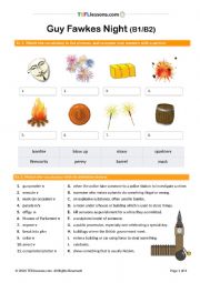 English Worksheet: Guy Fawkes / Bonfire Night