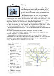 English Worksheet: Family members