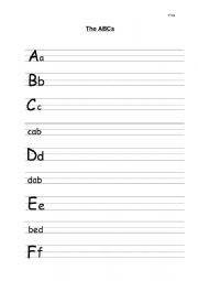 ABC Letter Practice Sheets