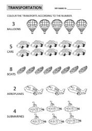 English Worksheet: Transportation