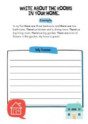 English Worksheet: The rooms in your house