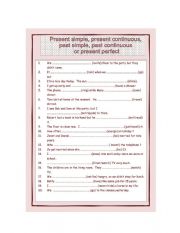 English Worksheet: Present?