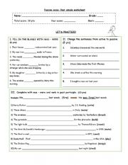 Passive voice: Past simple worksheet