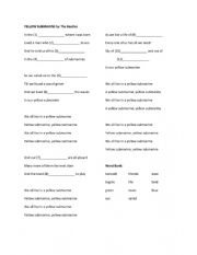 English Worksheet: The Beatles - Yellow Submarine