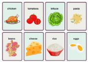 English Worksheet: Flash cards - food and drinks (1)