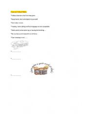 English Worksheet: School Rules 