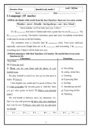 English Worksheet: Remedial work 7th 