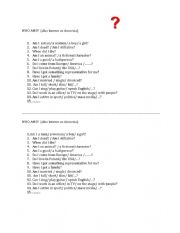 English Worksheet: Who am I? - AMNESIA