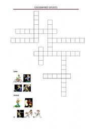 English Worksheet: SPORTS CROSSWORD