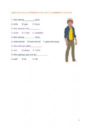 English Worksheet: Look and choose