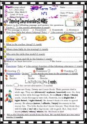 English Worksheet: 9th form test