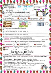 English Worksheet: 8th form test