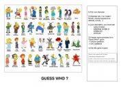 English Worksheet: Guess who?