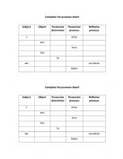 English Worksheet: Pronoun challenge